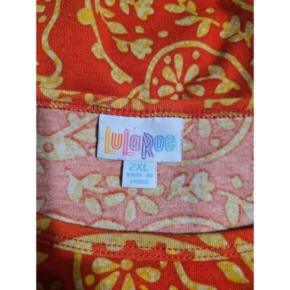 Lularoe 2xl women's red and orange tunic - Picture 5 of 8